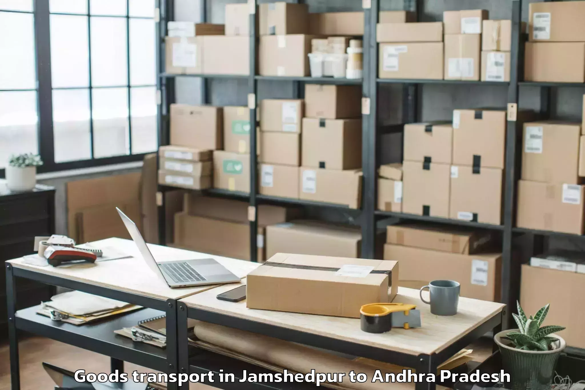 Top Jamshedpur to Vajrapukotturu Goods Transport Available